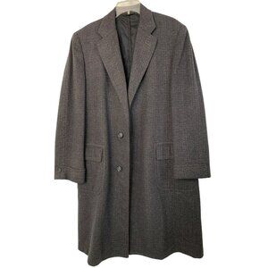 Vintage Sayres Schneid & Sweeton Mens Custom Wool Overcoat 46R VTG 7749 USA